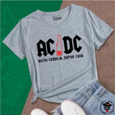 Imagem de Camiseta ACDC Casa Cerveja - Mina Store, Cinza, Baby Look M
