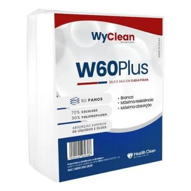 Imagem de Pano De Limpeza Wiper 28.4cmx34.4cm - 60gr 50 Panos - Branco - HEALTH 