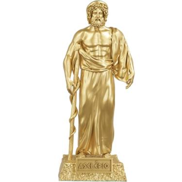 Imagem de Estátua Asclépio - Esculápio Deus Grego da Medicina - Versão 2 (Cor Ouro)