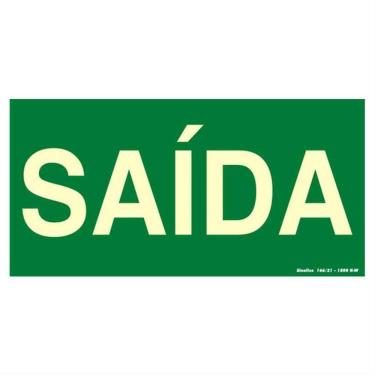 Imagem de Placa De Pvc Fotoluminescente Auto-adesiva 20x40 Saida - 360 Al - Sinalize Placa Fotolum.20x40 (saida) Sinalize 360al