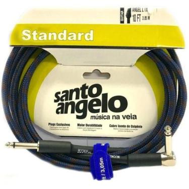 Imagem de Cabo Guitarra Santo Angelo P10/P10 Textil 0,30mm Angel L TX 10FT 3,05 