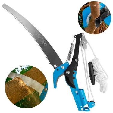 Imagem de Serrote Podador De Galhos Altos Tesoura 2 Em 1 Serra E Poda - SILVEN