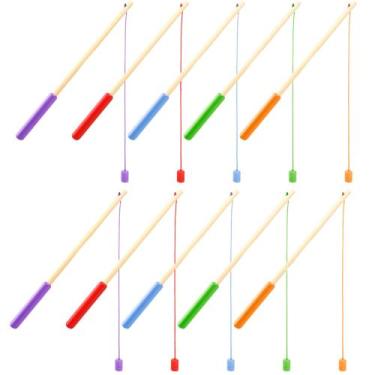 Imagem de Varas de pesca magnéticas Feradny para crianças com varas de madeira, 