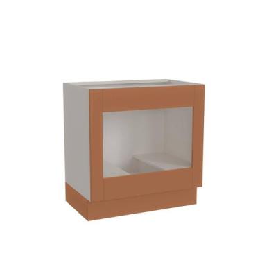 Imagem de Balcão para Forno de Embutir 80cm sem Tampo Arizona CabeCasa MadeiraOr