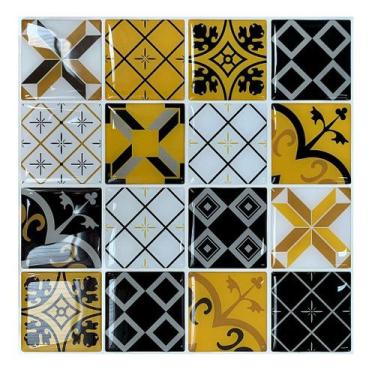 Imagem de Pastilha Adesiva Arabescos Vintage - Kit com 175 Placas Adesivas 3M - 