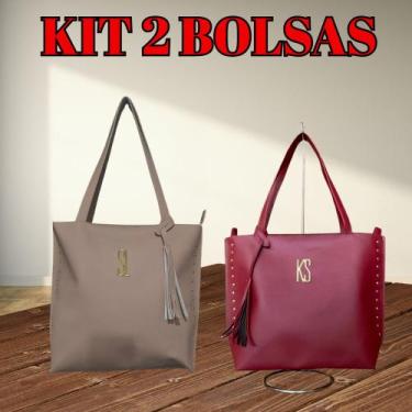 Imagem de Kit 2 Bolsas Sacola Tote Grande de Ombro Alça Reforçada - rhastavelly,