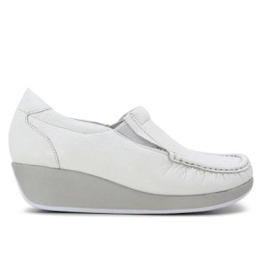 Imagem de Mocassim usaflex anabela ref 5743pl feminino, 38, Branco