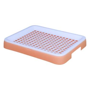 Imagem de FashionCha Caixa de Areia para Coelhos, Caixa de Areia para Porquinhos-da-índia, Antirrespingos, Fácil de Limpar, Vaso Sanitário para Coelhos, Vaso Sanitário Par, Rosa Branco