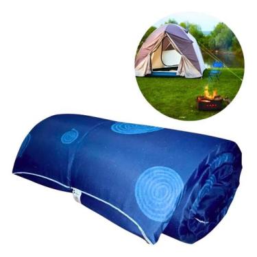 Imagem de Colchonete Camping Acampamento Solteiro 65x180x3cm Viagem Dobrável Alç