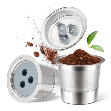 Imagem de Cápsulas de Café HAILASRE Reutilizables de Acero Inoxidable 2 Unidades