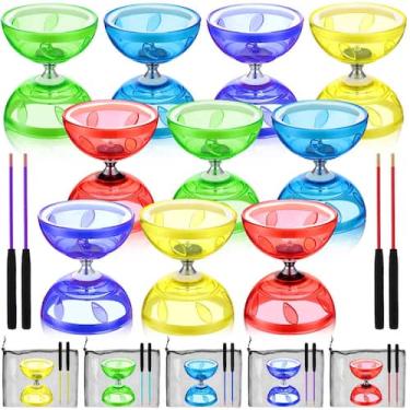 Imagem de Conjunto Diabolo Hungdao Triple Bearing Chinese Yoyo 13x15cm 5"
