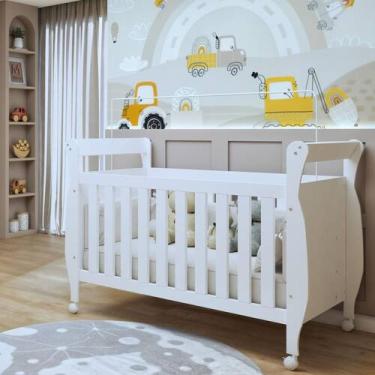Imagem de Berço Mini Cama 100% MDF Slim Branco - Tigus Baby