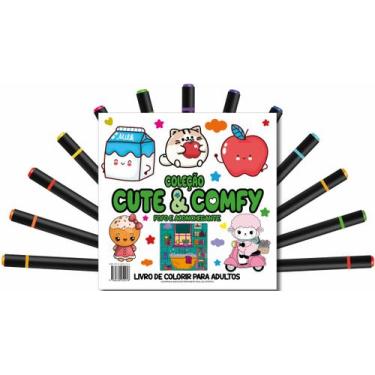 Imagem de Livro - Cute & Comfy Coloring Book for Adults - Fofo e Aconchegante - 