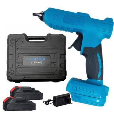 Imagem de Pistola Cola Quente 21V Com Duas Baterias e Carregador Profissional Po