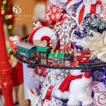 Imagem de Trem Natalino Para Árvore De Natal 80cm Expresso Mágico Colorido com L