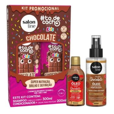 Imagem de Chocolate Salon Line Kit com Shampoo, Condicionador, Óleo Multy e Óleo