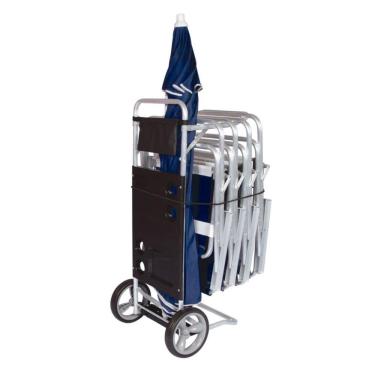 Imagem de Carrinho de Praia Para Cadeiras Guarda-Sol 15 kg Mor