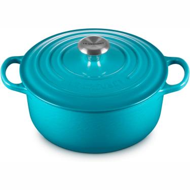 Imagem de Panela Redonda Signature 16 cm Azul Caribe Le Creuset