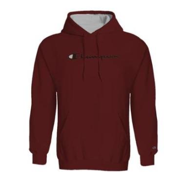 Imagem de Moletom Champion Felpado c Capuz Logo Script Ink Cinza-Masculino