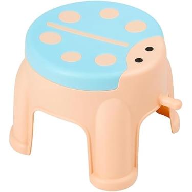 Imagem de Banquinho Infantil Joaninha, Plástico Resistente, Azul,Rosa e Verde,para Crianças, Formato Decorativo de Joaninha