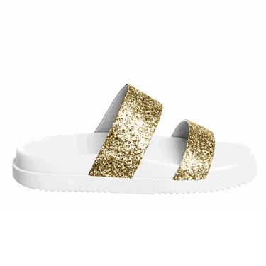 Imagem de Chinelo Feminino Ice Branco Dourado Petite Jolie PJ7077