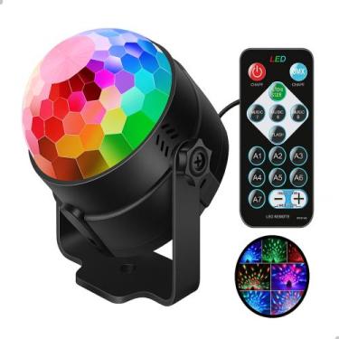 Imagem de Mini Globo Led Rgb Bola Mágica Iluminação Projetor de Luz Festas Event