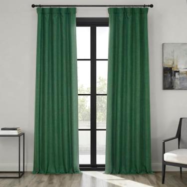 Imagem de HPD Half Price Drapes - Cortinas de linho sintético para sala de estar (1 painel) - 127 cm L x 276 cm C - Cortinas texturizadas para quarto 262 cm de comprimento - Cortinas para decoração de casa