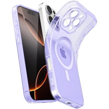 Imagem de Svanove Capa magnética transparente para iPhone 16 Pro, compatível com Magsafe Slim Thin Transparente Mag Safe Case para mulheres e meninas, capa feminina de borracha de silicone macia com capa de