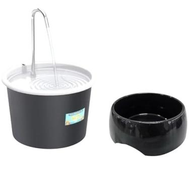 Imagem de Fonte Bebedouro + Comedouro 600ml Pet (Preto)