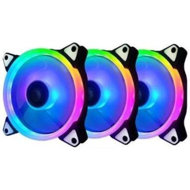 Imagem de Kit C/3 Cooler Para Procesador 120Mm C/27 Led Argb Dx-123A