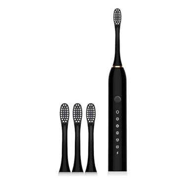 Imagem de Escova de Dentes Elétrica Ultrassônica Recarregável com 4 Cabeças – Limpeza Profunda, Temporizador Inteligente e Alta Frequência de Vibração (COR ALEATORIA)