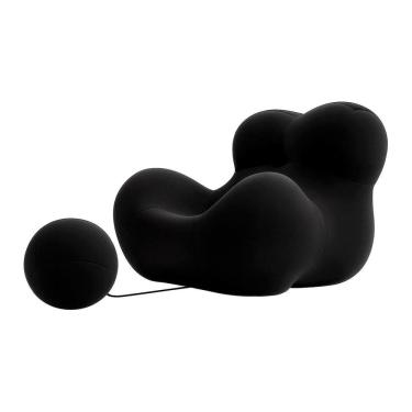 Imagem de Poltrona Up5 Bb Italia La Mamma Com Puff Listrado Vermelha