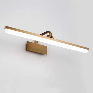 Imagem de Decoração Para Casa Arandela De Parede Vintage Marrom Para Banheiro Luminária De Parede De Espelho Linear Nórdica Moderna Luminária De Parede Rústica De Fazenda Com Tiras Longas Para Armári