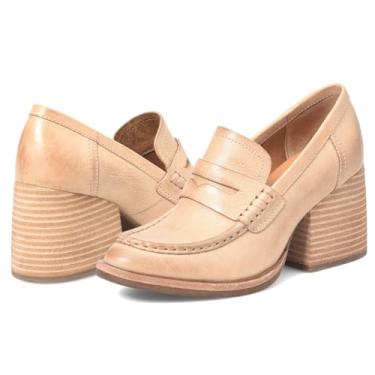 Imagem de MOOMMO Mocassins femininos com plataforma grossa, bico redondo, fechado, sem fecho, mocassins, camurça, bloco de camurça, sapatos Oxford, formal, clássico, salto grosso, vestido, mocassim para