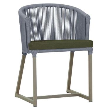 Imagem de Cadeira De Jantar Noronha Alumínio Fendi E13 Trama Original Prata