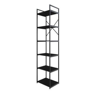 Imagem de Estante Alta C/06 Prateleiras 185x45x33cm Yon Preto Tx/est.preta Preto Tx/est.preta