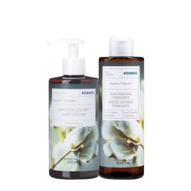 Imagem de Kit Korres Algodão Puro Sabonete Óleo Corporal (2 produtos)