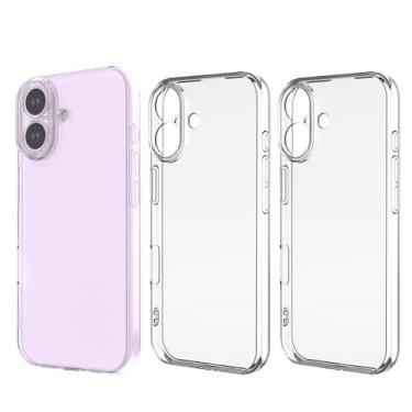Imagem de Pacote com 3 capas transparentes para iPhone 17, compatível com (Mag) (seguro), proteção militar contra quedas de 2,8 m, antiamarelamento, leve macio TPU premium, resistente a arranhões, proteção de