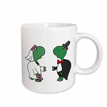 Imagem de 3dRose Caneca de arte de casamento com galo e galinha, 325 ml, branca