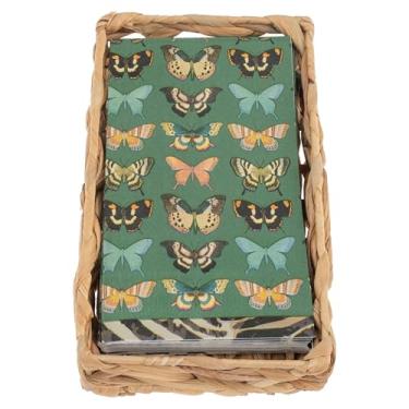 Imagem de Karma, Porta-guardanapos de tecido com conjunto de guardanapos de papel, borboletas