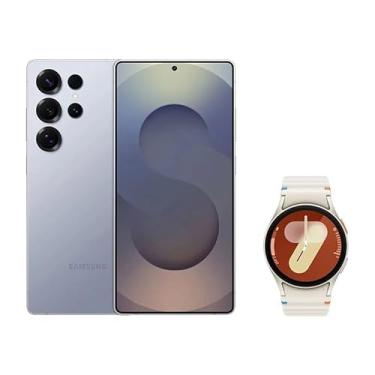 Imagem de Samsung Combo S25 Ultra (256GB) - Titânio Azul + Watch7 BT 40mm - Creme