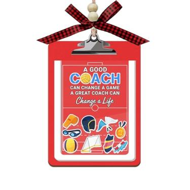 Imagem de Enfeite de agitação de treinador de pólo aquático - Prancheta esportiva 3 camadas de madeira e acrílico para presente - Um bom treinador pode mudar um enfeite de jogo - Presente de agradecimento