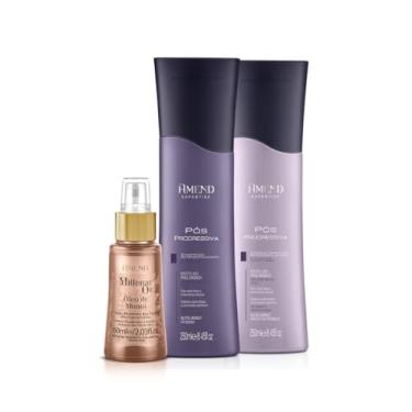 Imagem de Amend Expertise Pós Progressiva Shampoo 250ml + Condicionador 250ml + Millenar Oil Monói 60ml