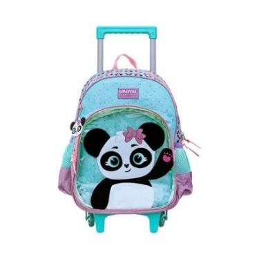 Imagem de Mochila Luxcel Carrinho Kids Panda Bolso Frontal-Feminino