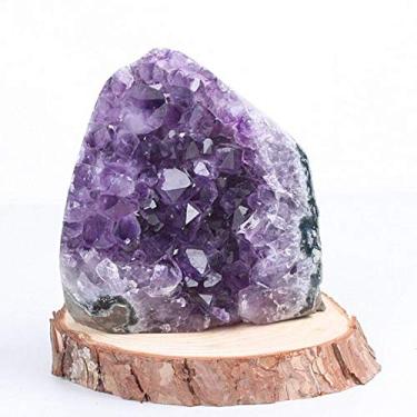 Imagem de ASPROD Pedra de cristal brasileiro ametista de alta qualidade apresenta pedras preciosas da sorte para amantes da coleção de pedras preciosas primárias e minerais