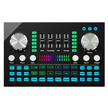 Imagem de IUBGFTO Capacidade da bateria da placa de som de mixagem profissional 1800mAh 12h autonomia (D 23 x 14,5 cm)