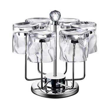 Imagem de Caneca de luxo conjunto de taças de vinho de alta qualidade leve de luxo copo de vidro em forma de torção, usado para coquetel uísque suco cerveja, copo de café resistente ao calor xícara de café (cor