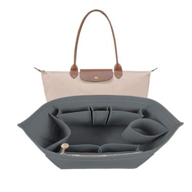 Imagem de Lckaey Organizador de feltro para bolsa feminina Longchamp Le Pliage 1012-25Grey-M
