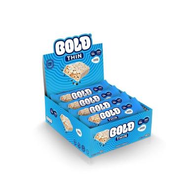 Imagem de Barra de Proteína BOLD Snacks Thin Cookies & Cream (12g de Proteína) - Caixa com 12 unidades-Unissex