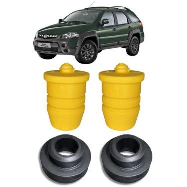 Imagem de kit Calço 3cm + Batente Suspensão Traseiro Palio Weekend - Borfix